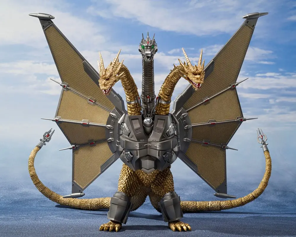 Godzilla vs. King Ghidorah S.H. MonsterArts Action Figure Mecha Ghidorah Shinjuku Decisive Battle Special Set 25 cm termékfotó