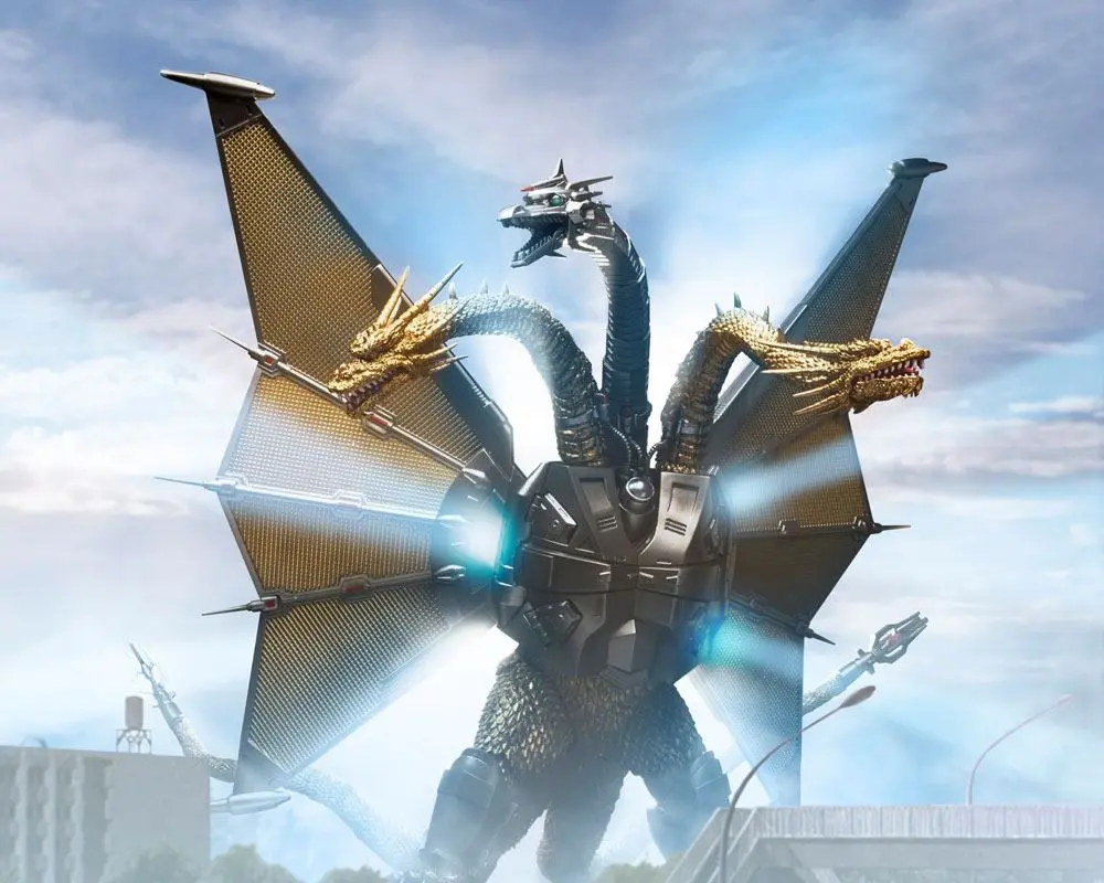 Godzilla vs. King Ghidorah S.H. MonsterArts Action Figure Mecha Ghidorah Shinjuku Decisive Battle Special Set 25 cm termékfotó