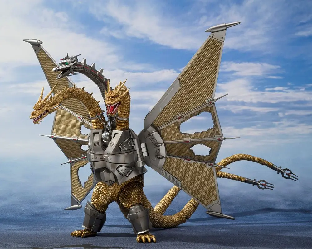 Godzilla vs. King Ghidorah S.H. MonsterArts Action Figure Mecha Ghidorah Shinjuku Decisive Battle Special Set 25 cm termékfotó