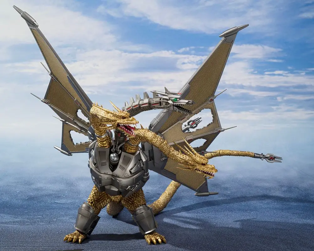 Godzilla vs. King Ghidorah S.H. MonsterArts Action Figure Mecha Ghidorah Shinjuku Decisive Battle Special Set 25 cm termékfotó