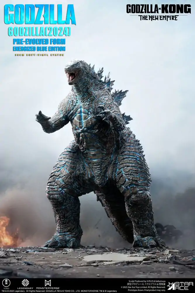 Godzilla vs. Kong: The New Empire Soft Vinyl Statue Godzilla (2024) Evolved Blue Edition 28 cm   product photo
