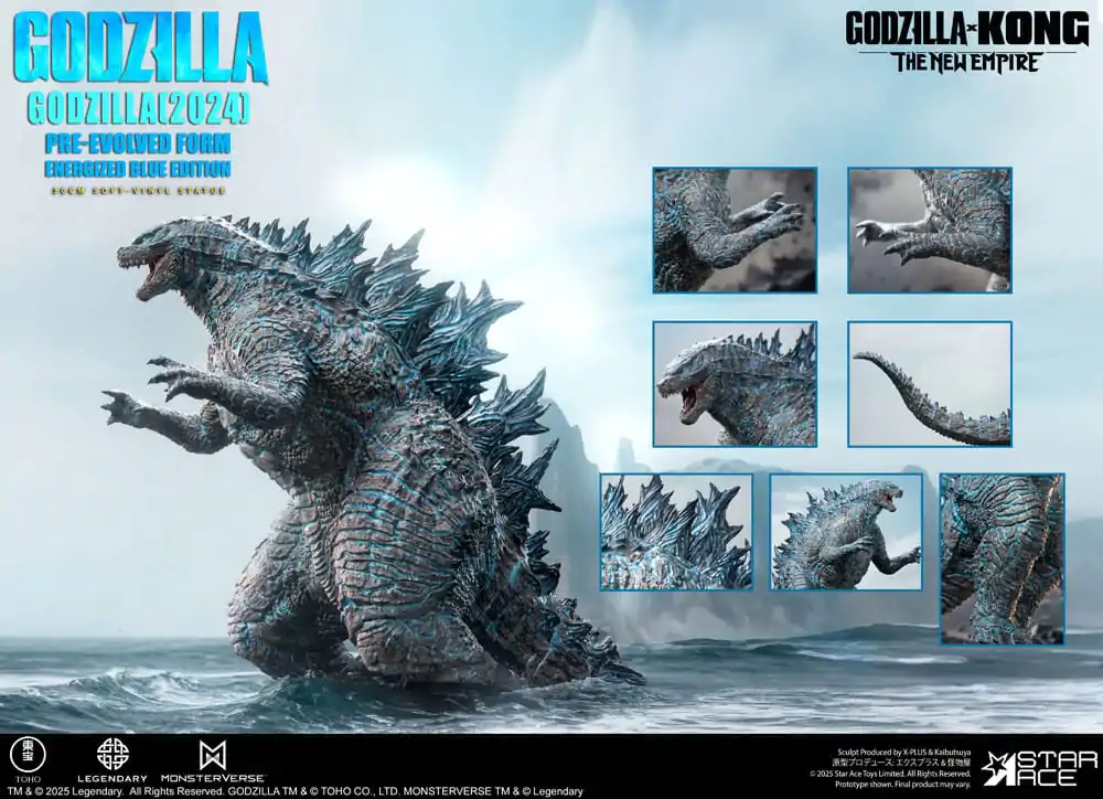 Godzilla vs. Kong: The New Empire Soft Vinyl Statue Godzilla (2024) Evolved Blue Edition 28 cm   product photo