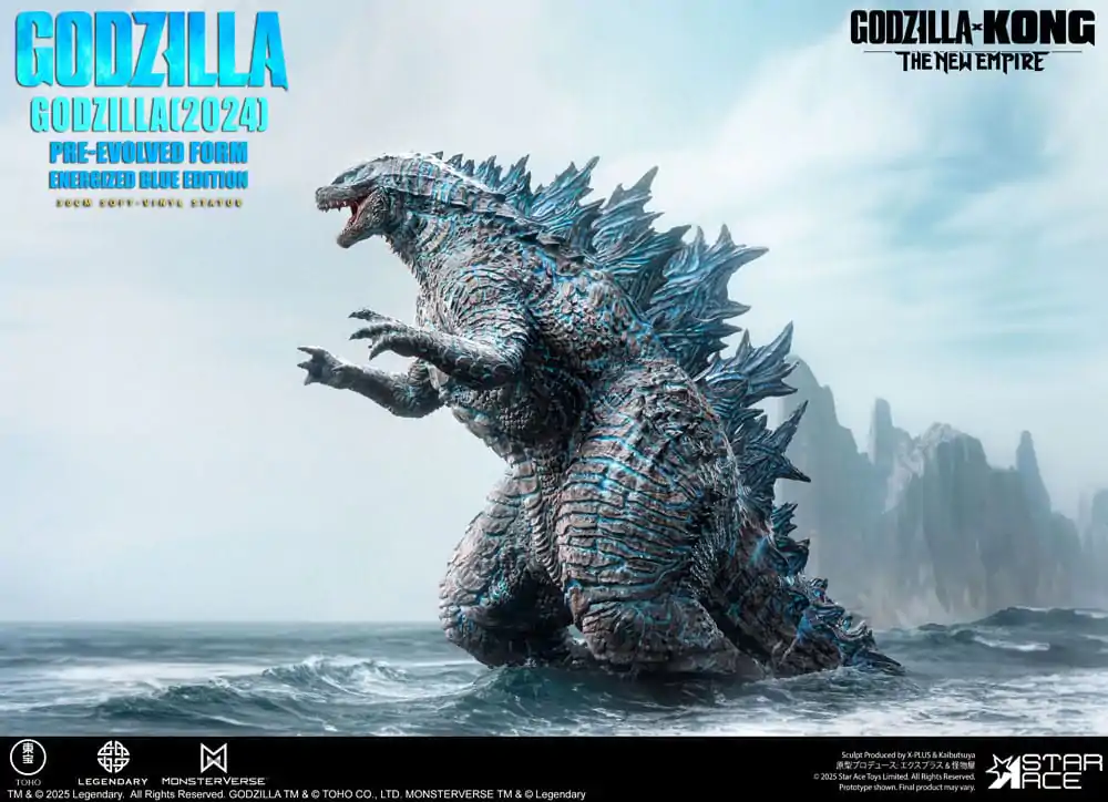 Godzilla vs. Kong: The New Empire Soft Vinyl Statue Godzilla (2024) Evolved Blue Edition 28 cm   product photo