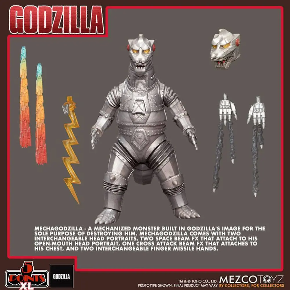 Godzilla vs. Mechagodzilla 5 Points XL Action Figures Deluxe Box Set product photo