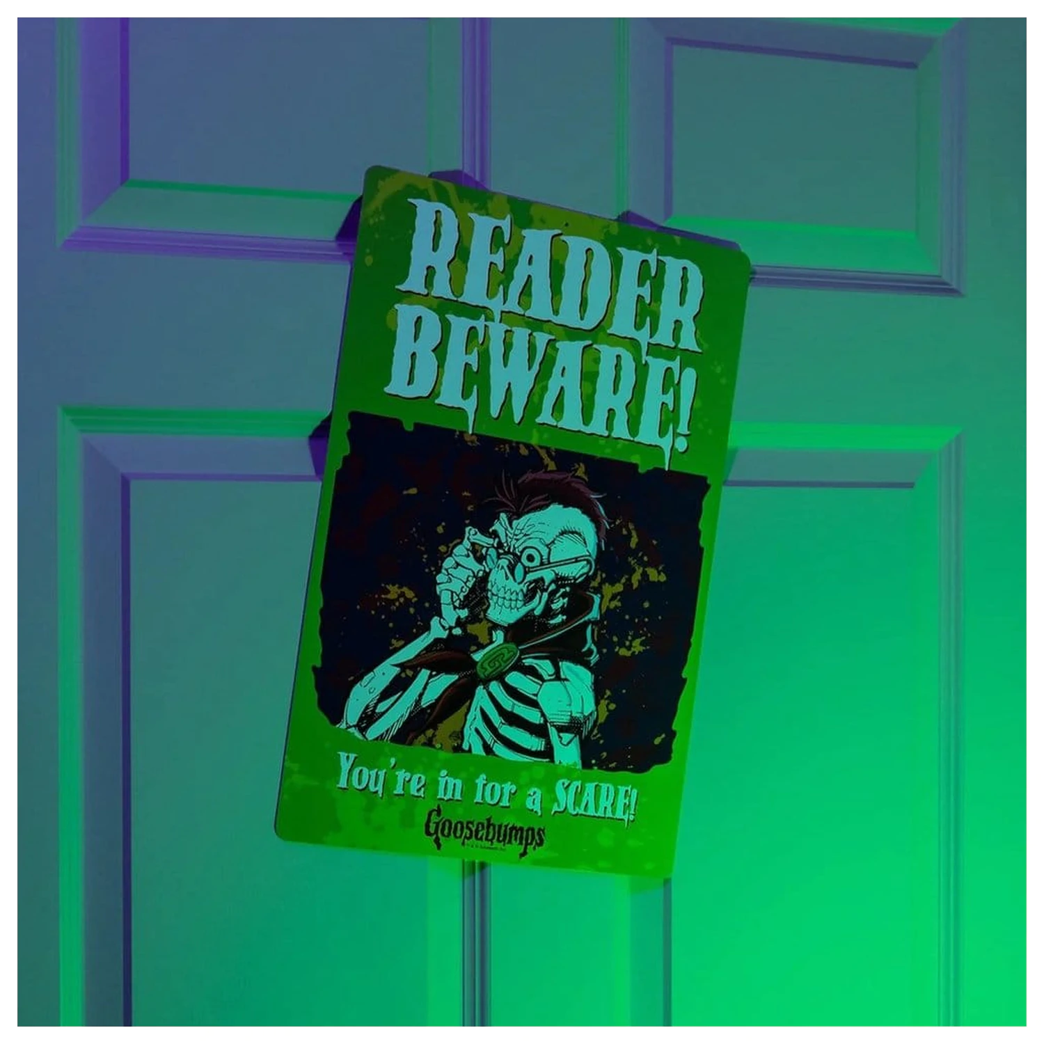 Goosebumps Metal Sign Reader Beware product photo