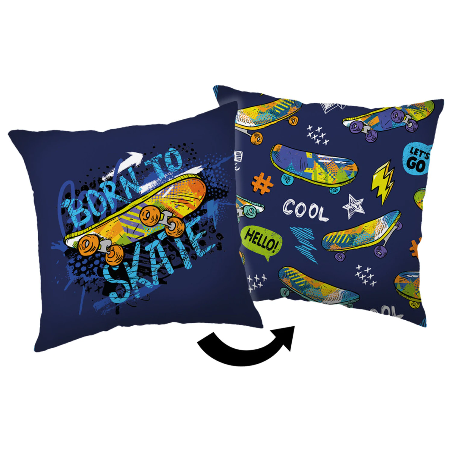 Skateboard Cool Cushion, Decorative Pillow product photo
