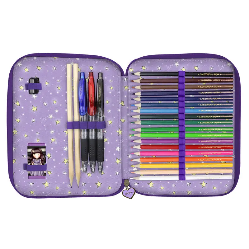 Gorjuss Catch A Falling Star double pencil case 46pcs product photo