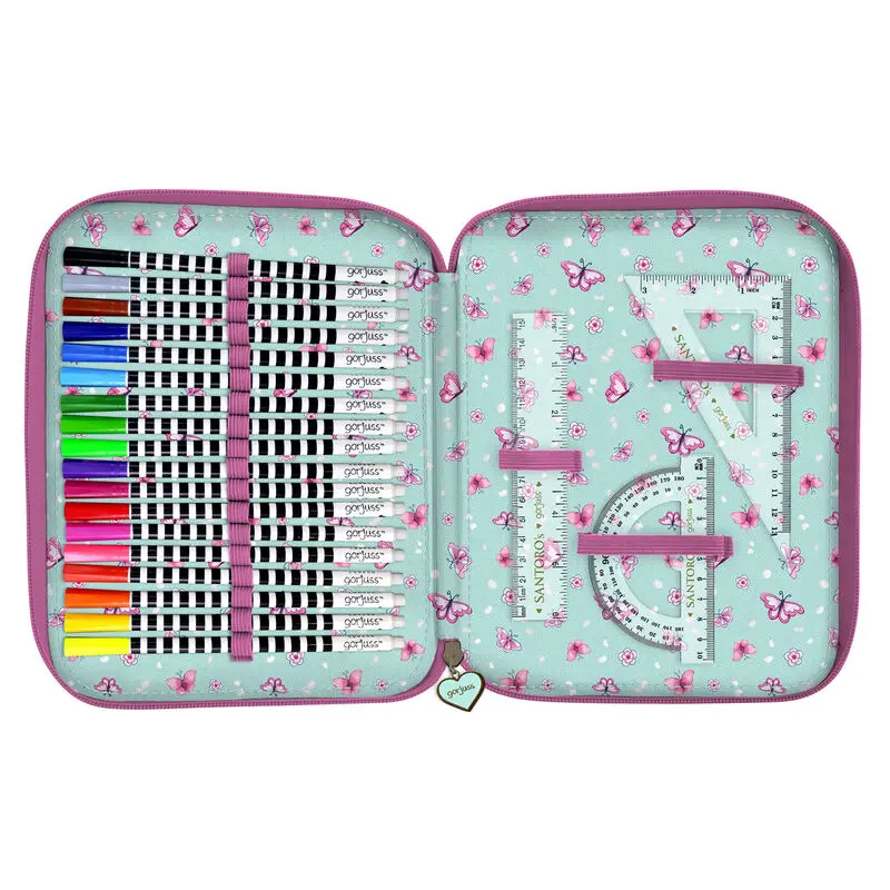 Gorjuss Cherry Blossom double pencil case 46pcs product photo