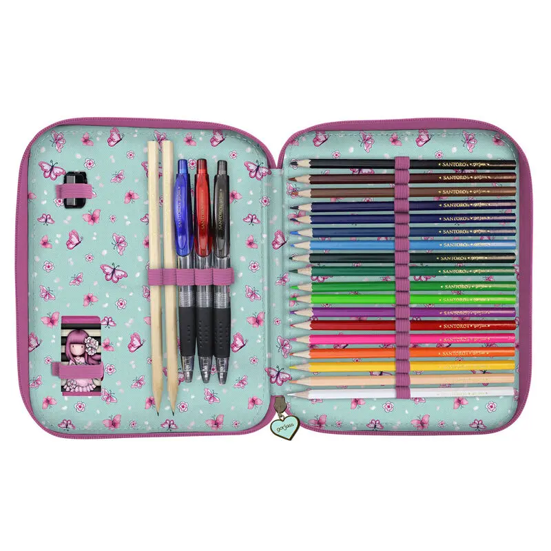 Gorjuss Cherry Blossom double pencil case 46pcs product photo