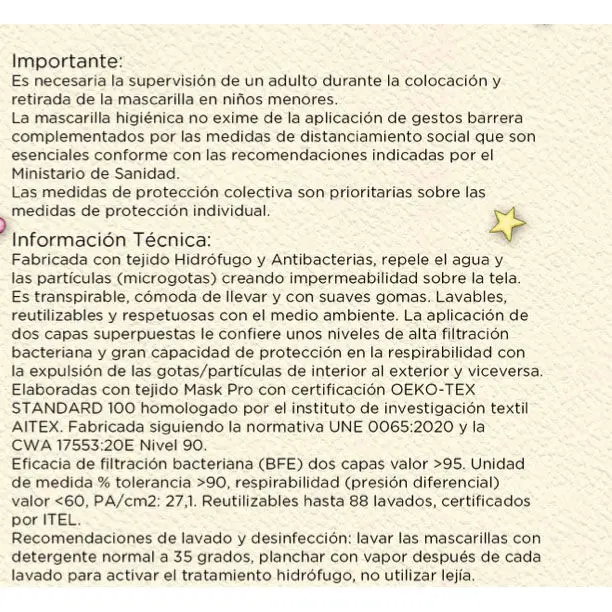 Gorjuss Every Summer 6/9 years reusable face mask product photo