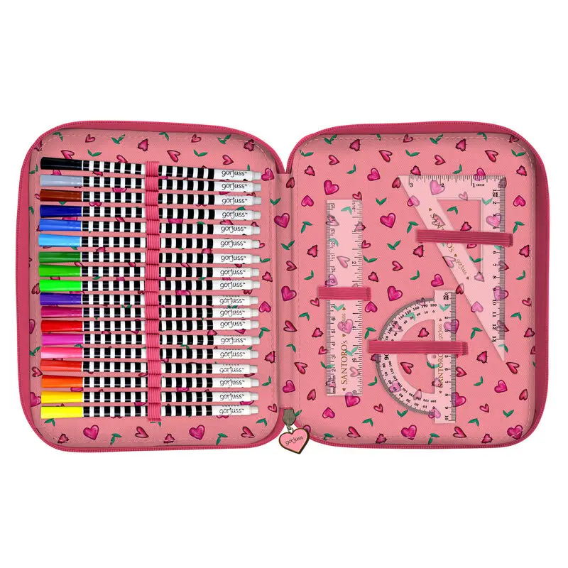 Gorjuss Love Grows double pencil case 46pcs product photo