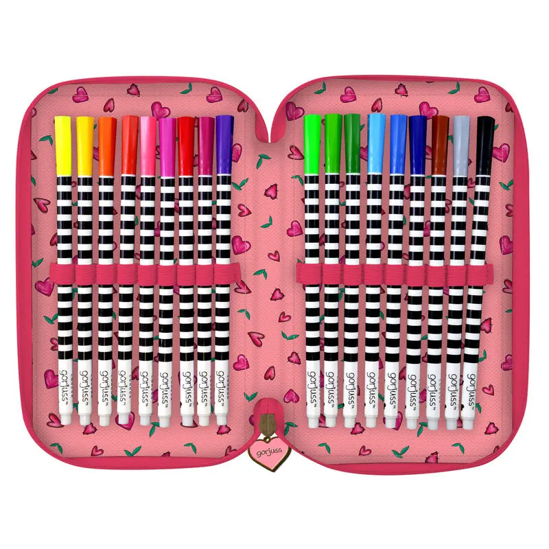 Gorjuss Love Grows triple pencil case 45pcs product photo