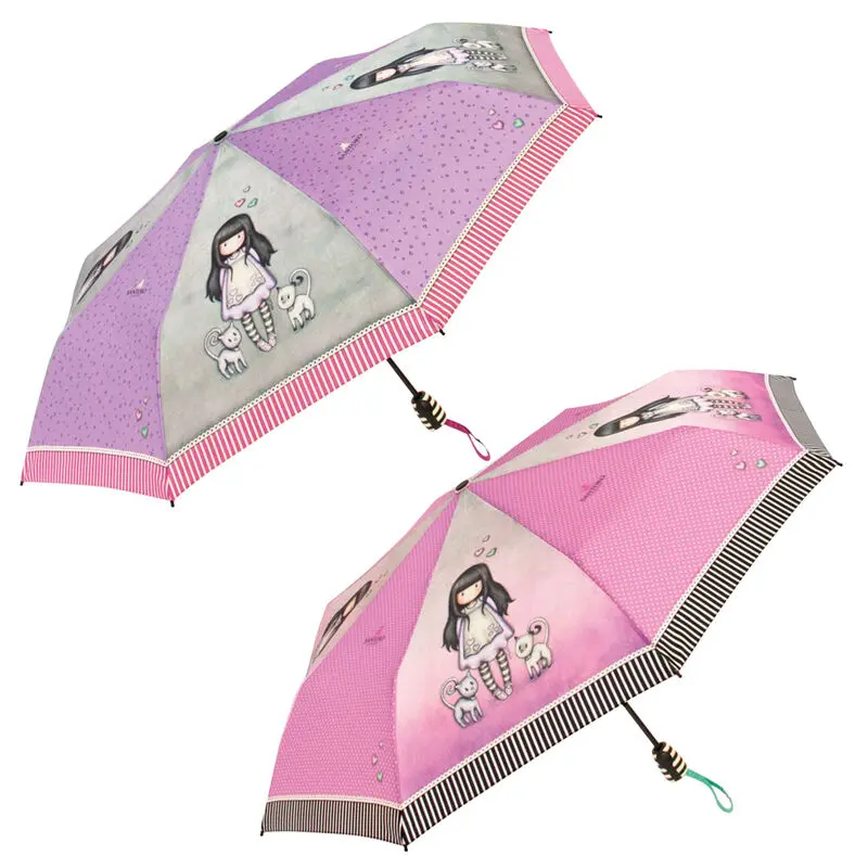 Gorjuss Tall Tails assorted automatic folding umbrella 54cm product photo