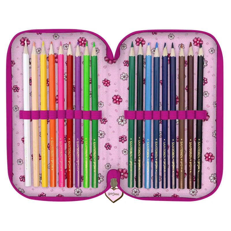 Gorjuss You Can Have Mine triple pencil case 45pcs product photo