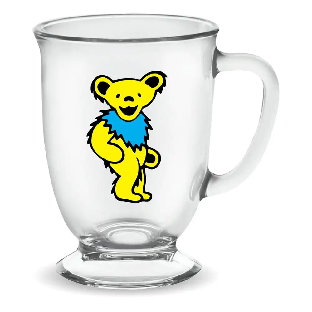 Grateful Dead: Yellow Dancing Bear Glass Cafe Mug 470 ml termékfotó