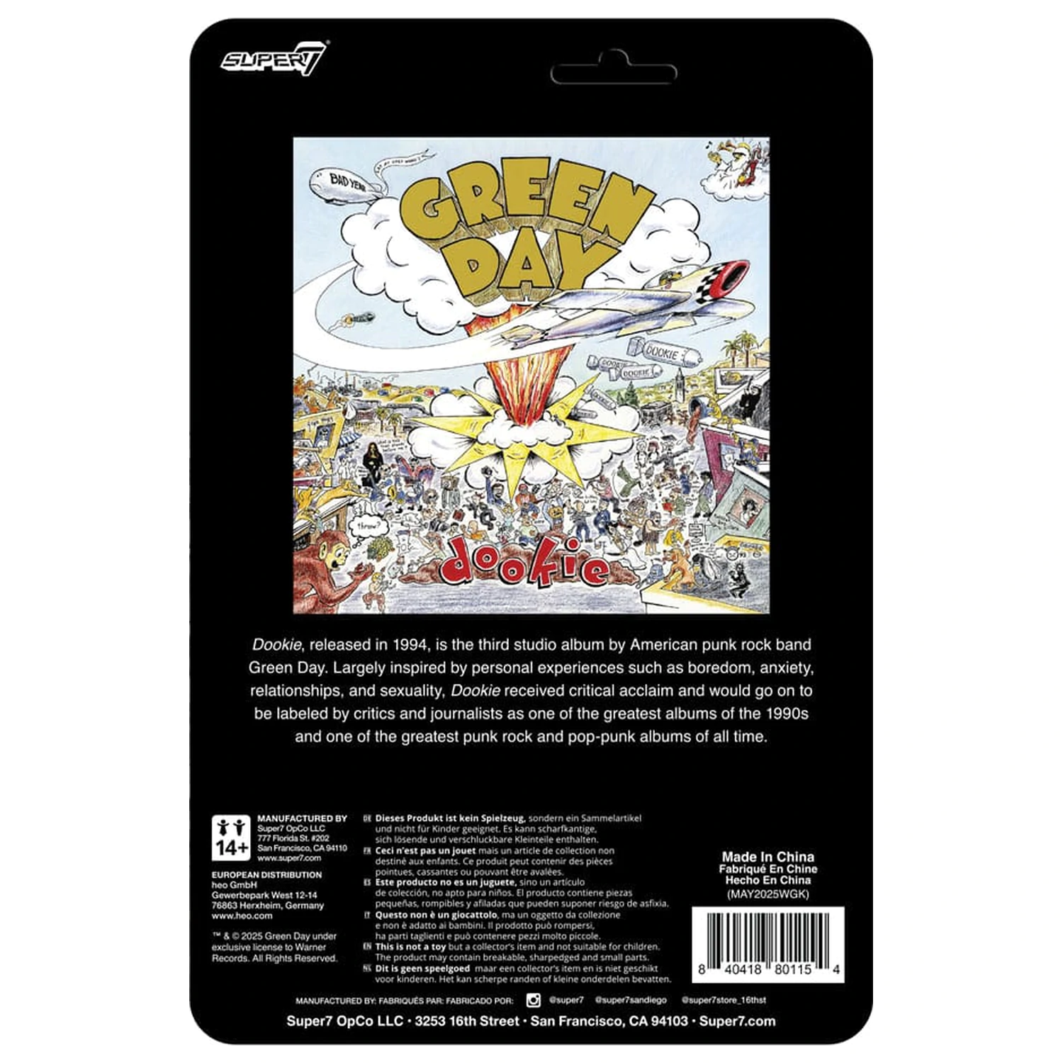 Green Day ReAction Action Figure Dookie Dog 9 cm      product photo