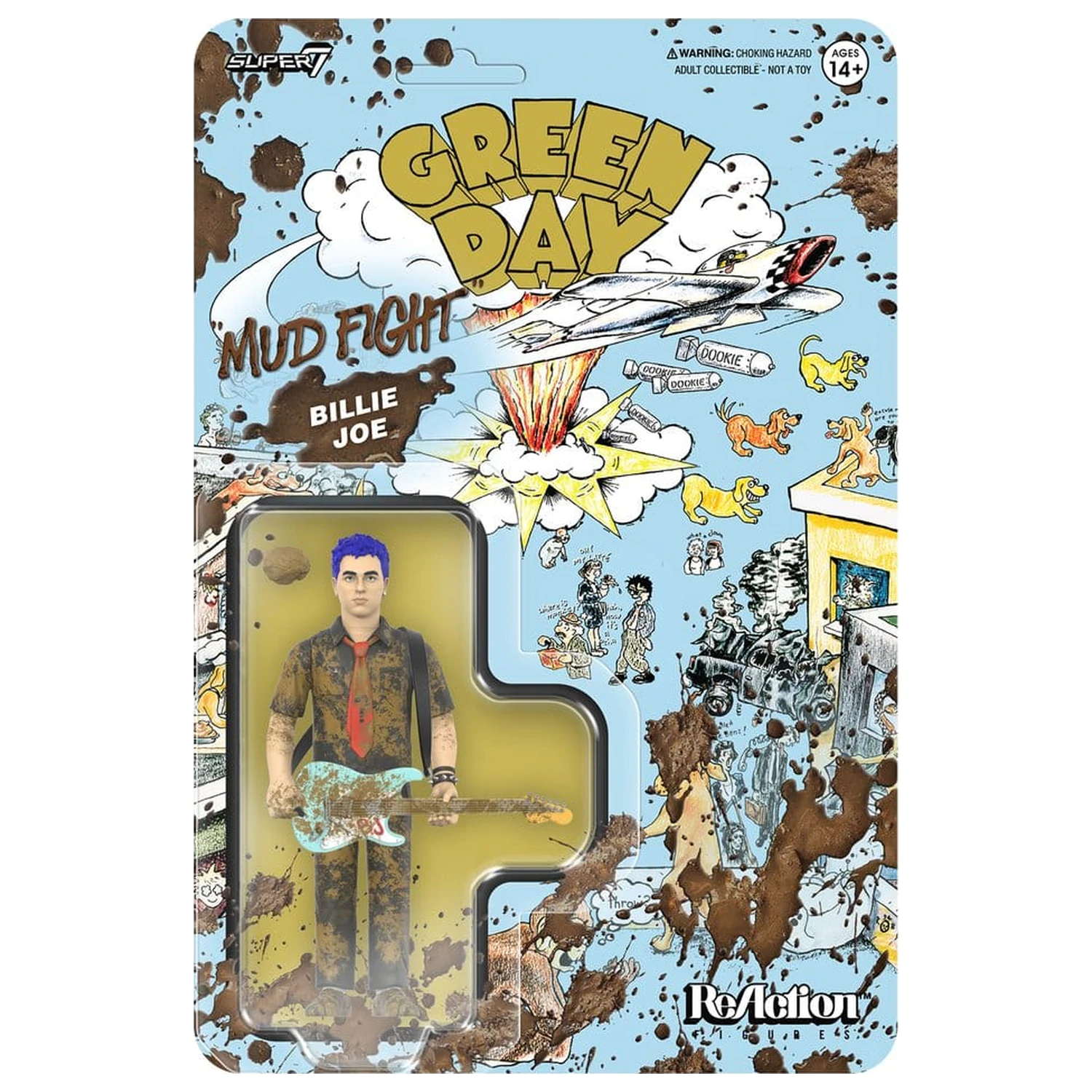 Green Day ReAction Action Figure Wave 01 Billie Joe Armstrong (Mud Fight) product photo