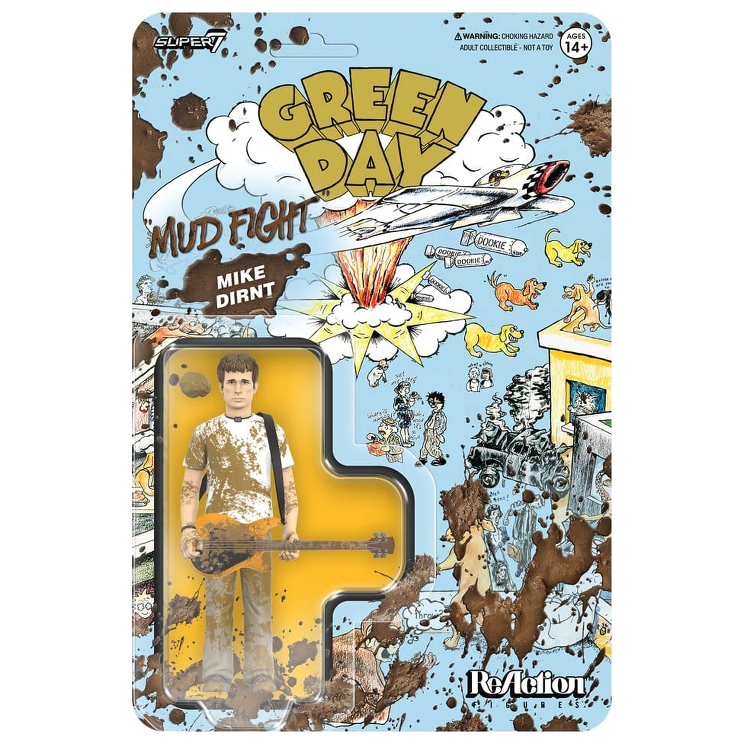 Green Day ReAction Action Figure Wave 01 Mike Dirnt (Mud Fight) product photo