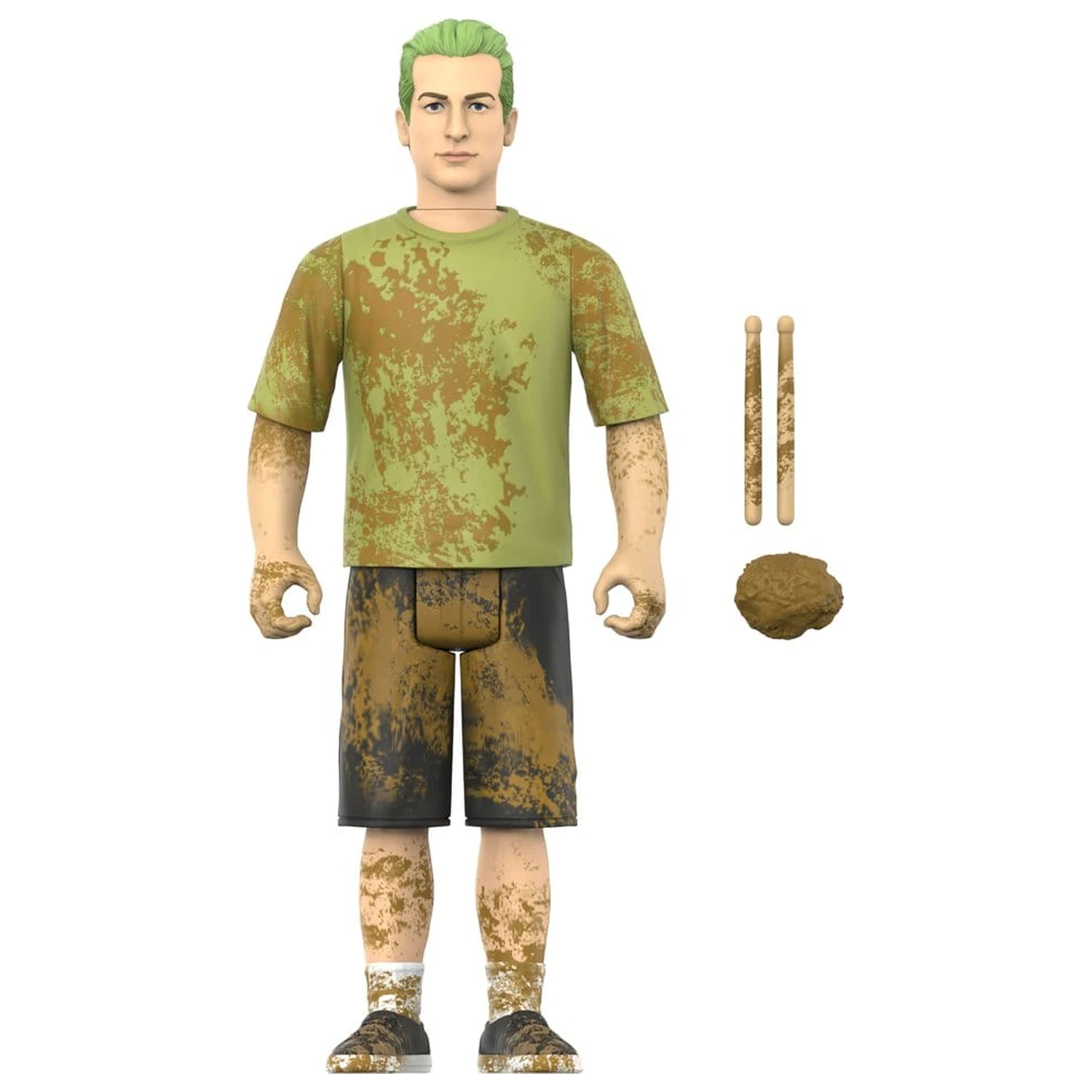 Green Day ReAction Action Figure Wave 01 Tré Cool (Mud Fight) product photo