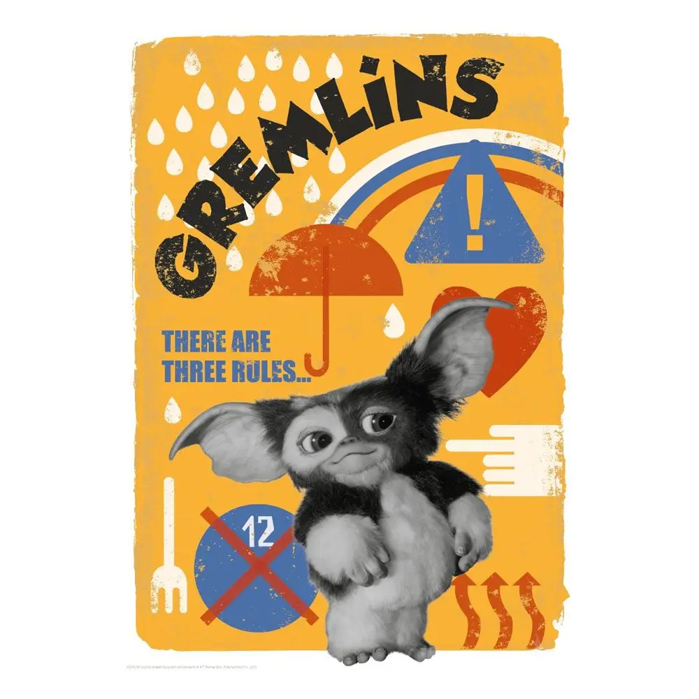Gremlins Art Print There are three Rules Limited Edition 42 x 30 cm product photo