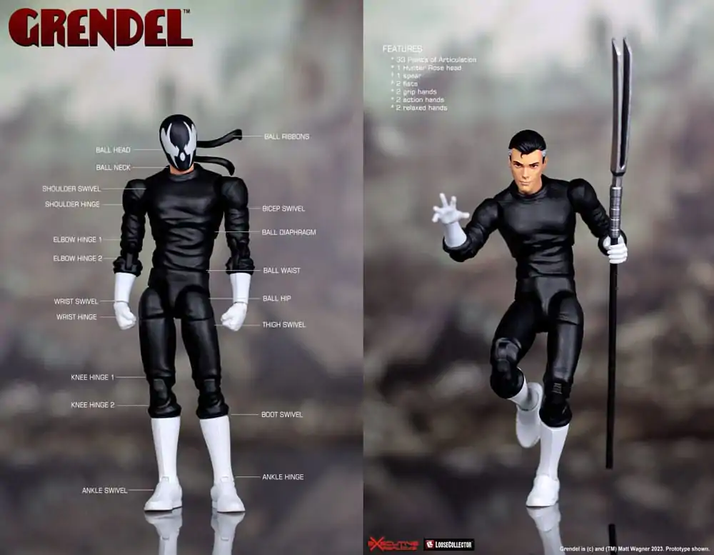 Grendel by Matt Wagner Action Figure 1/12 Grendel (Hunter Rose) 15 cm product photo