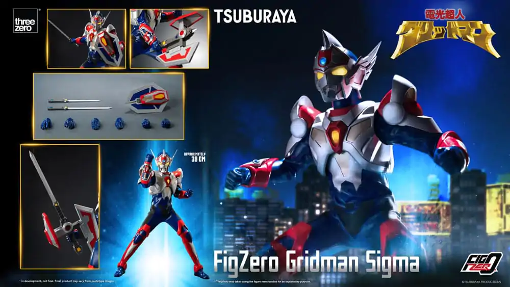 Gridman the Hyper Agent: Revenge of Neo Evil Lord FigZero Action Figure Gridman Sigma 30 cm termékfotó