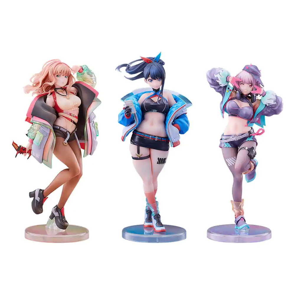 Gridman Universe PVC Statues 3-Pack 1/7 Rikka Takarada, Akane Shinjo, Yume Minami: Dreamy Divas Ver. termékfotó