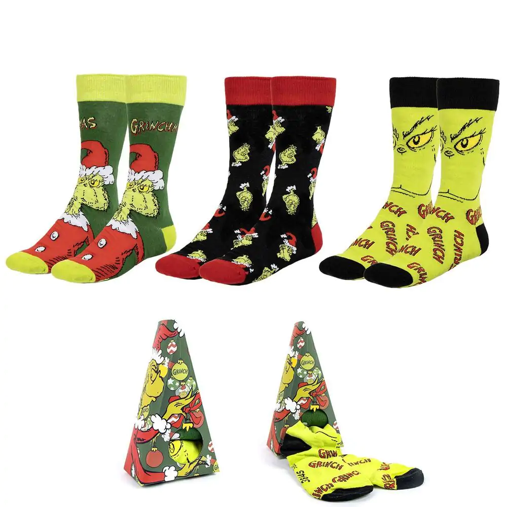 Grinch pack 3 adult socks product photo