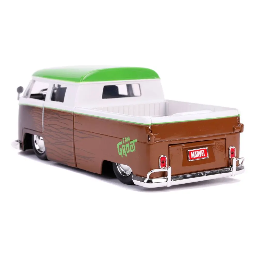 Guardians of the Galaxy Hollywood Rides Diecast Model 1/24 1962 Volkswagen Bus with Figure product photo