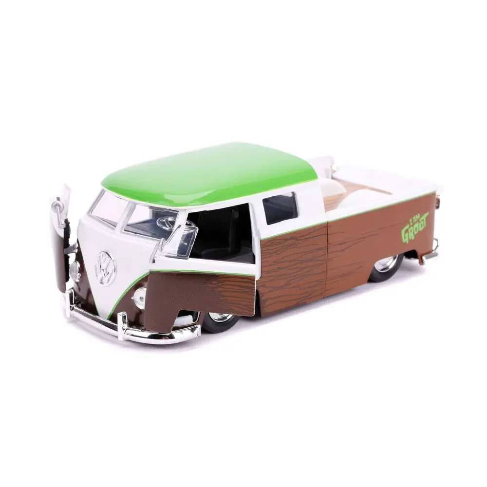 Guardians of the Galaxy Hollywood Rides Diecast Model 1/24 1962 Volkswagen Bus with Figure product photo