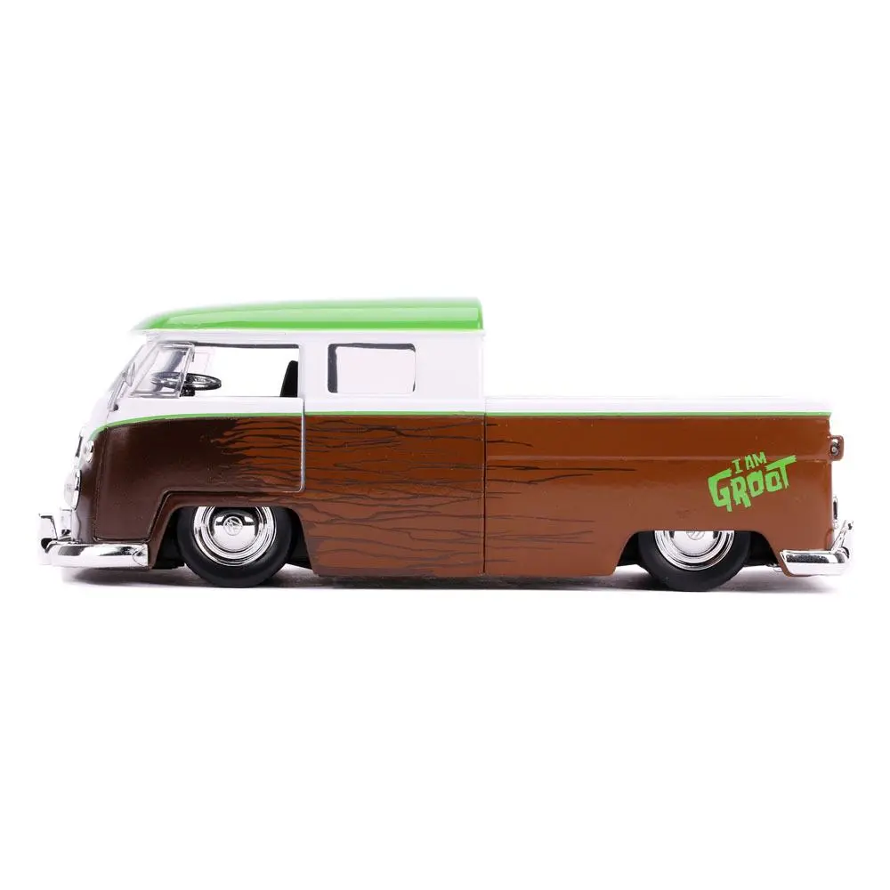 Guardians of the Galaxy Hollywood Rides Diecast Model 1/24 1962 Volkswagen Bus with Figure product photo
