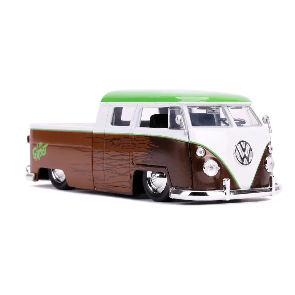 Guardians of the Galaxy Hollywood Rides Diecast Model 1/24 1962 Volkswagen Bus with Figure product photo