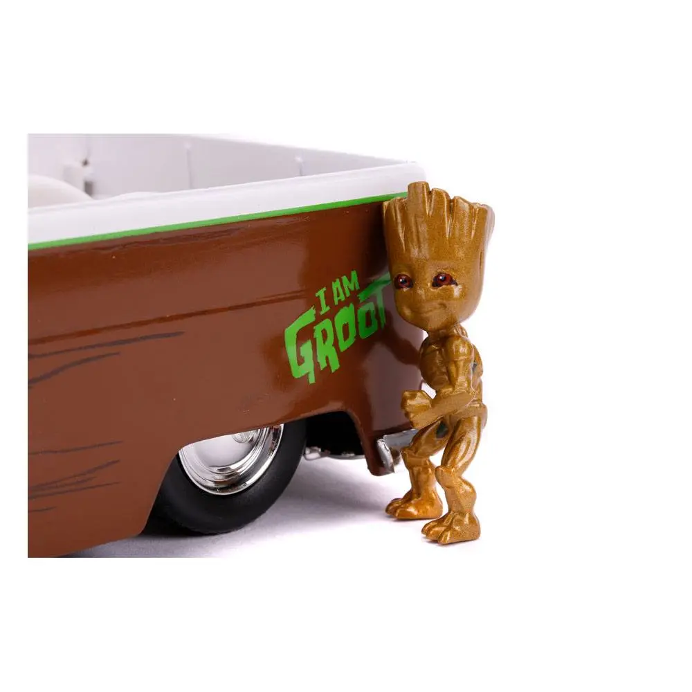 Guardians of the Galaxy Hollywood Rides Diecast Model 1/24 1962 Volkswagen Bus with Figure product photo