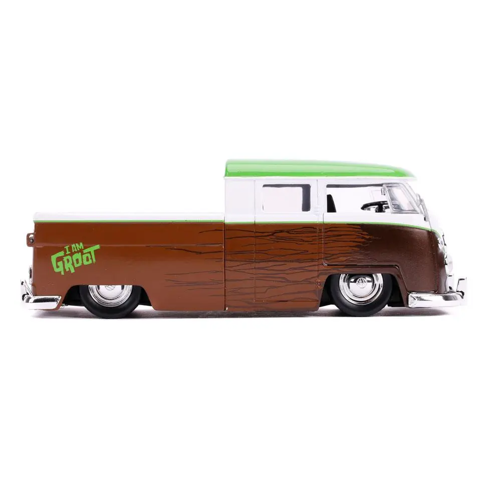 Guardians of the Galaxy Hollywood Rides Diecast Model 1/24 1962 Volkswagen Bus with Figure product photo