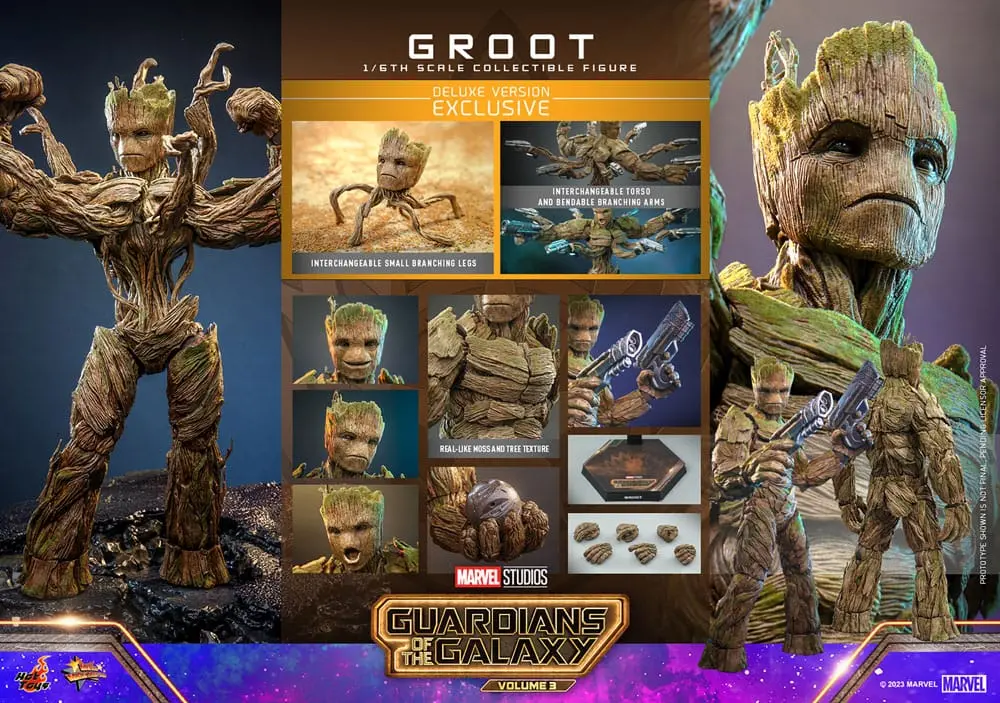 Guardians of the Galaxy Vol. 3 Movie Masterpiece Action Figure 1/6 Groot (Deluxe Version) 32 cm termékfotó