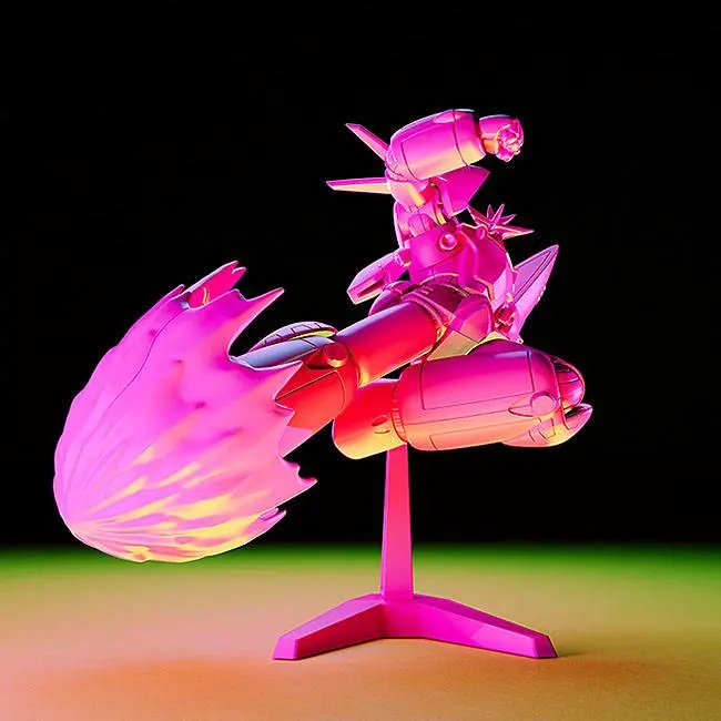 Gunbuster Plastic Model Kit PLAMAX MF-64: minimum factory Gunbuster Super Inazuma Kick/RX-7 Inazuma Kick Effect Color Ver. 7 cm product photo