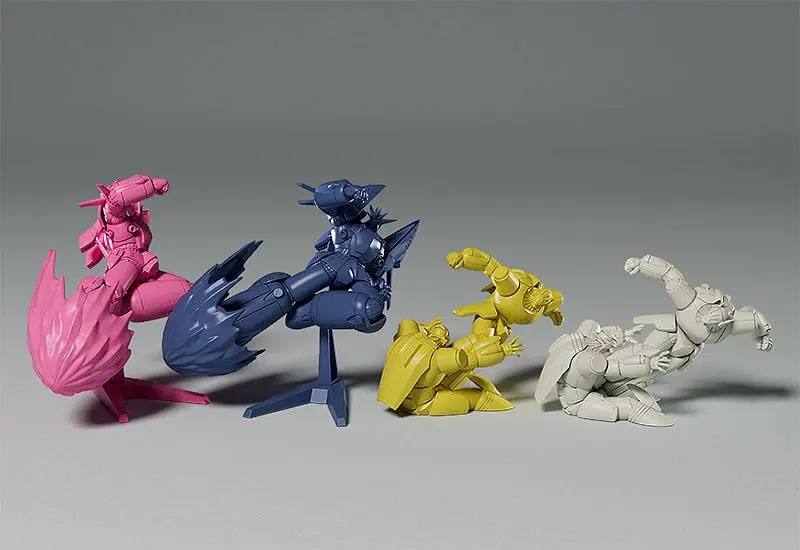 Gunbuster Plastic Model Kit PLAMAX MF-65: minimum factory Gunbuster Super Inazuma Kick/RX-7 Inazuma Kick Buster Machine Color Ver. 7 cm product photo
