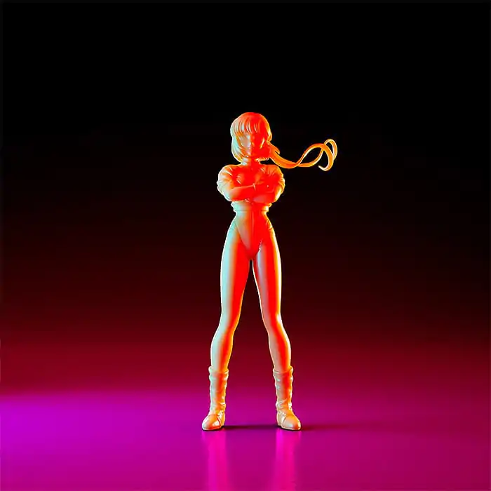 Gunbuster Plastic Model Kit PLAMAX MF-80 minimum factory Noriko Takaya with Gunbuster: Character Color Ver. 12 cm product photo