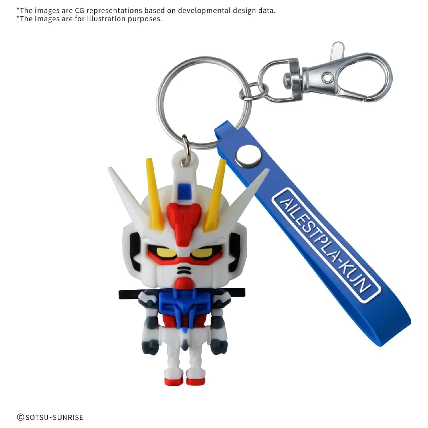 GUNDAM Aile STPLA-KUN 3D Rubber Mascot Keychain product photo