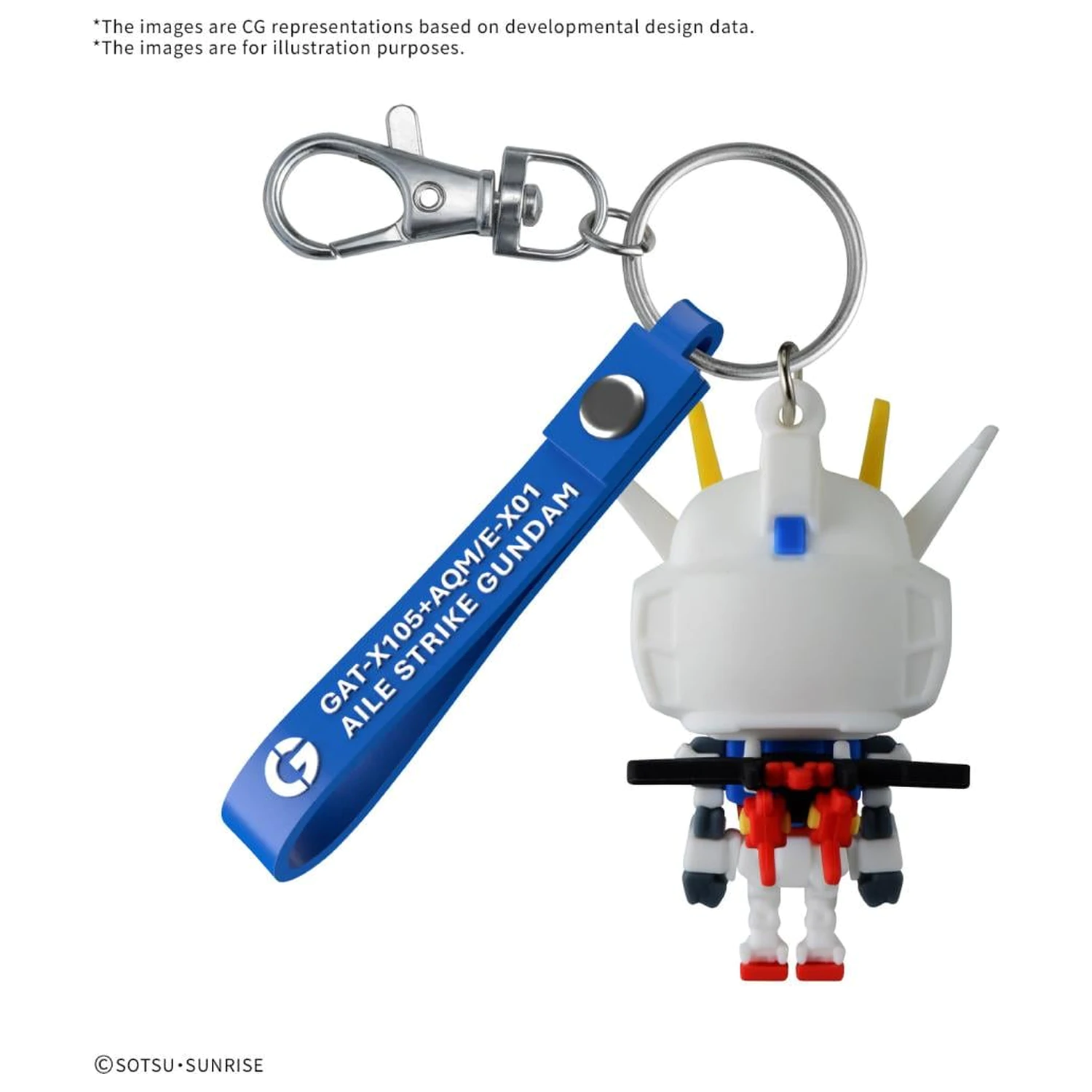 GUNDAM Aile STPLA-KUN 3D Rubber Mascot Keychain product photo