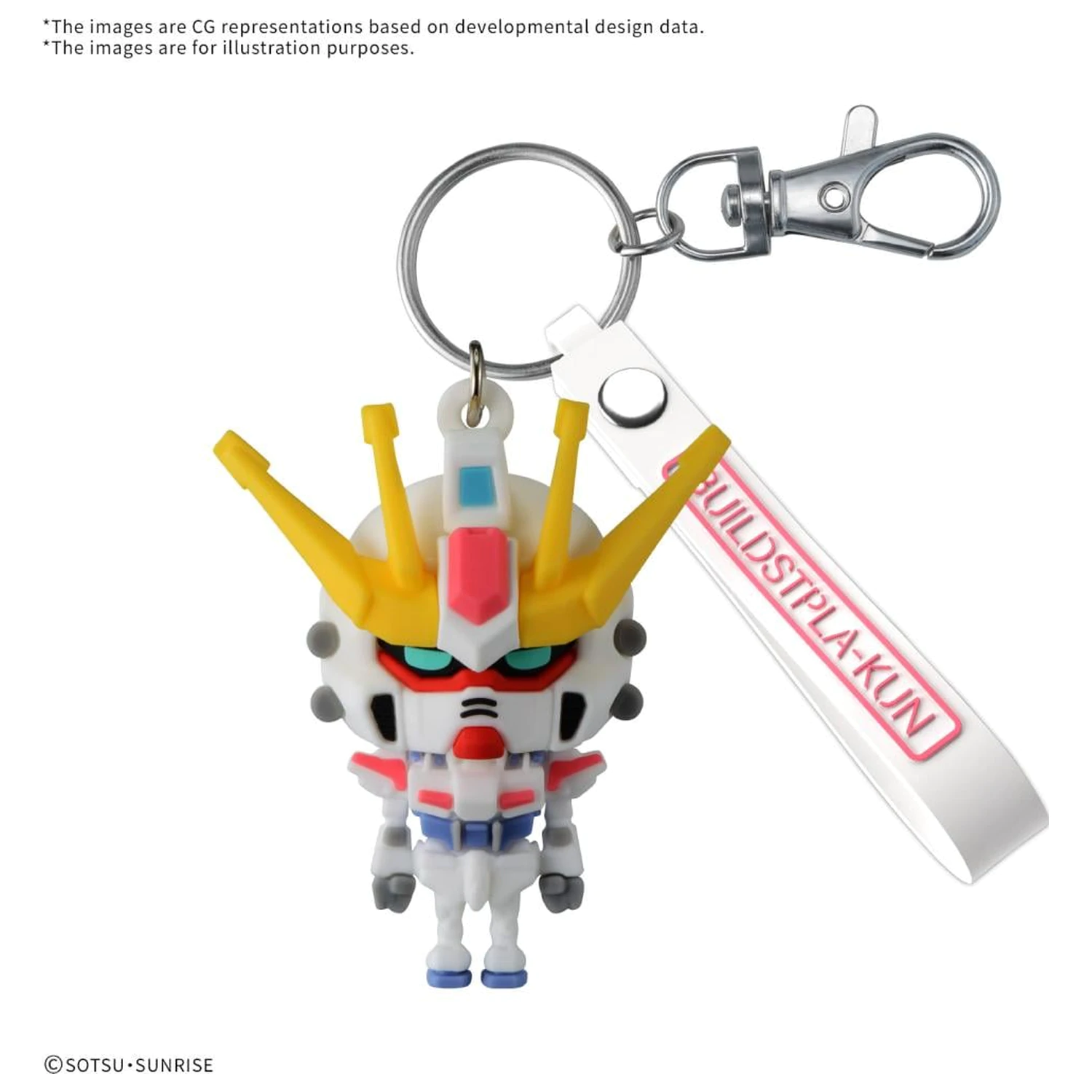 Gundam Build Stpla-kun 3D Rubber Mascot Keychain product photo