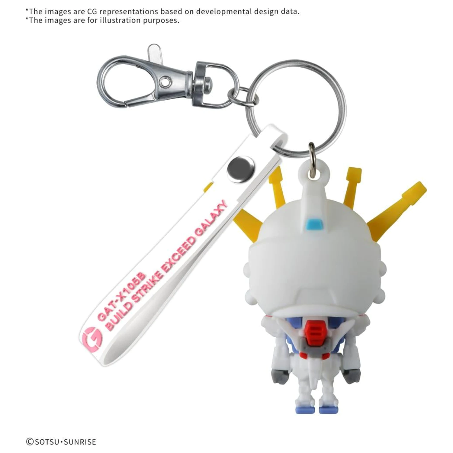 Gundam Build Stpla-kun 3D Rubber Mascot Keychain product photo
