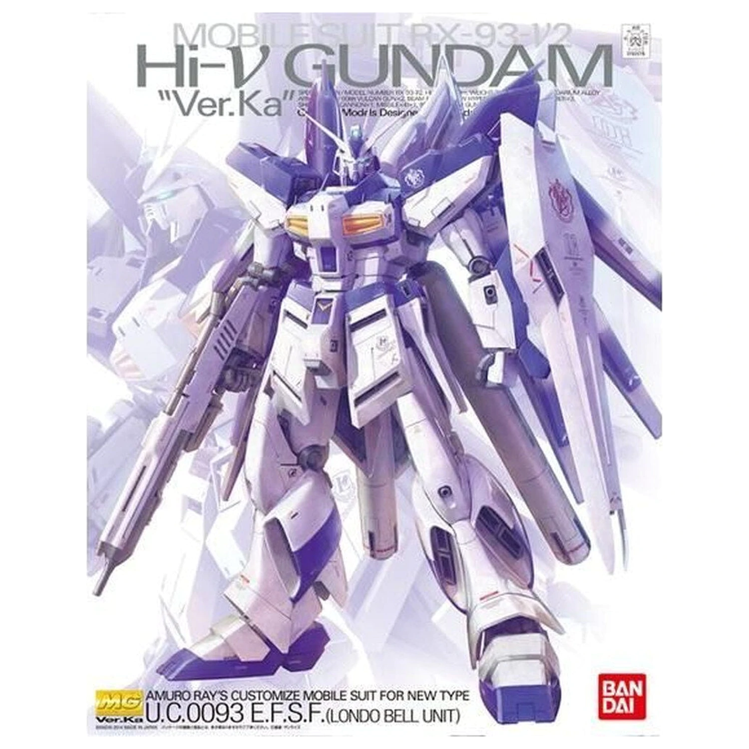 Gundam Char's Counterattack Beltorchika's Children Hi-Nu Gundam RX-93-v2 Ver. Ka Mobile Suit Model Kit MG 1/100 product photo