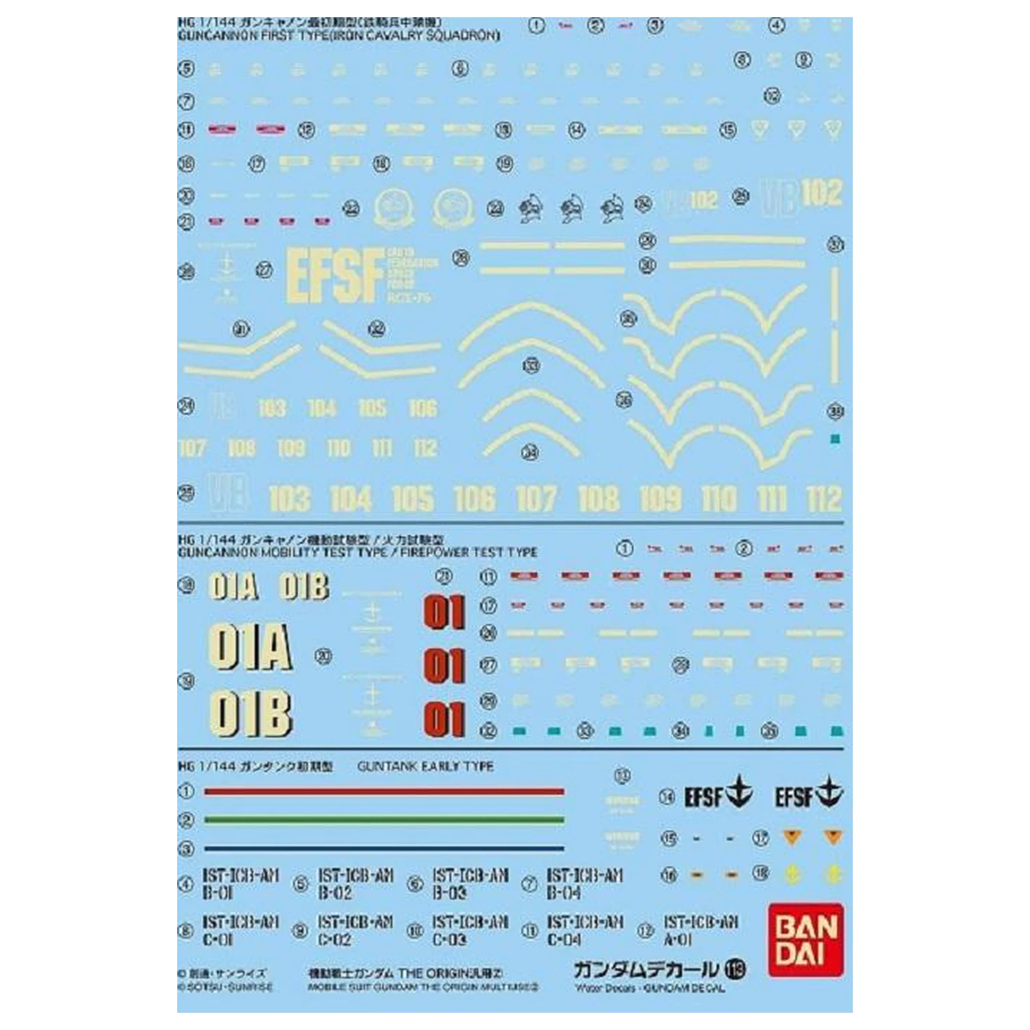 Gundam Gundam Decal 113 Mobile Suit Gundam The Origin Multiuse 2 product photo