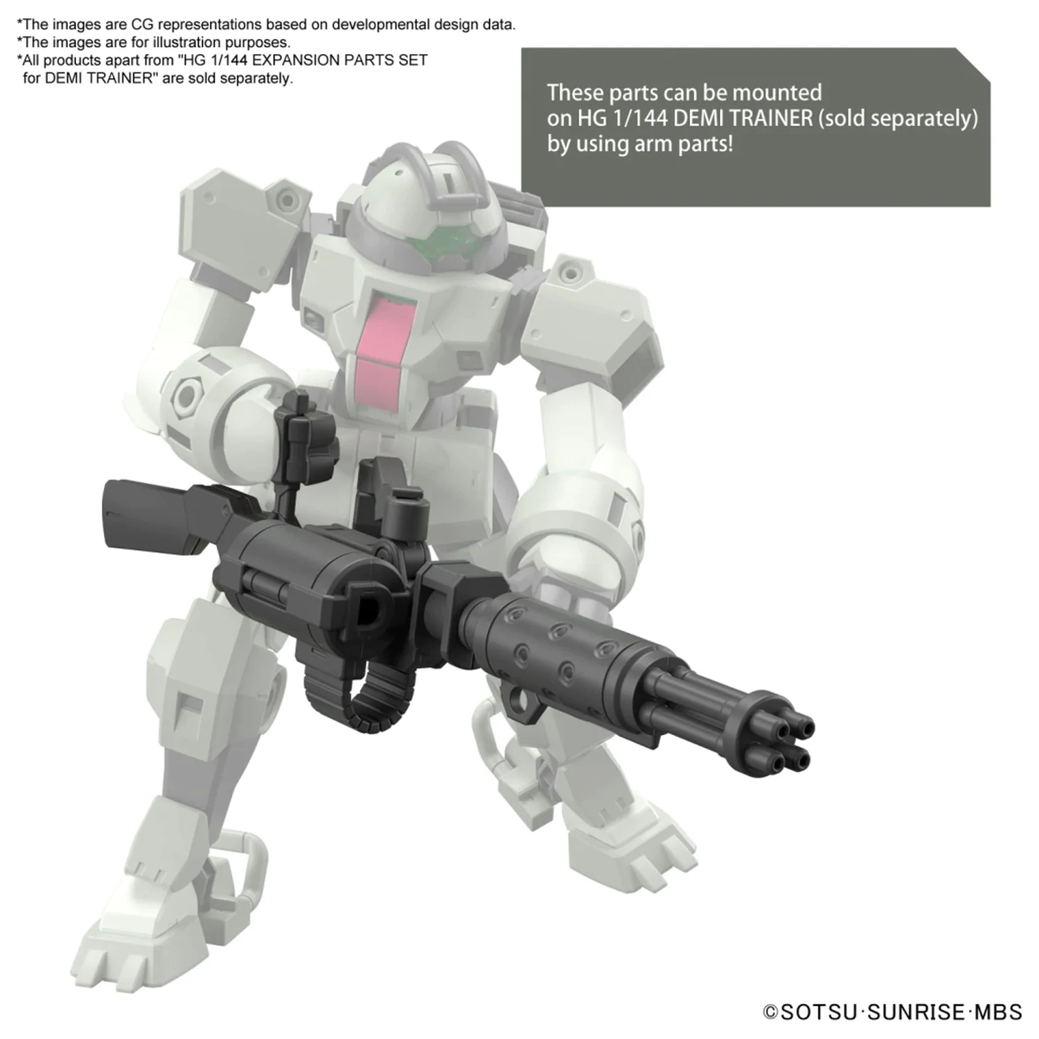 Gundam HG 1/144 Expansion Parts Set for Demi Trainer Model Kit product photo