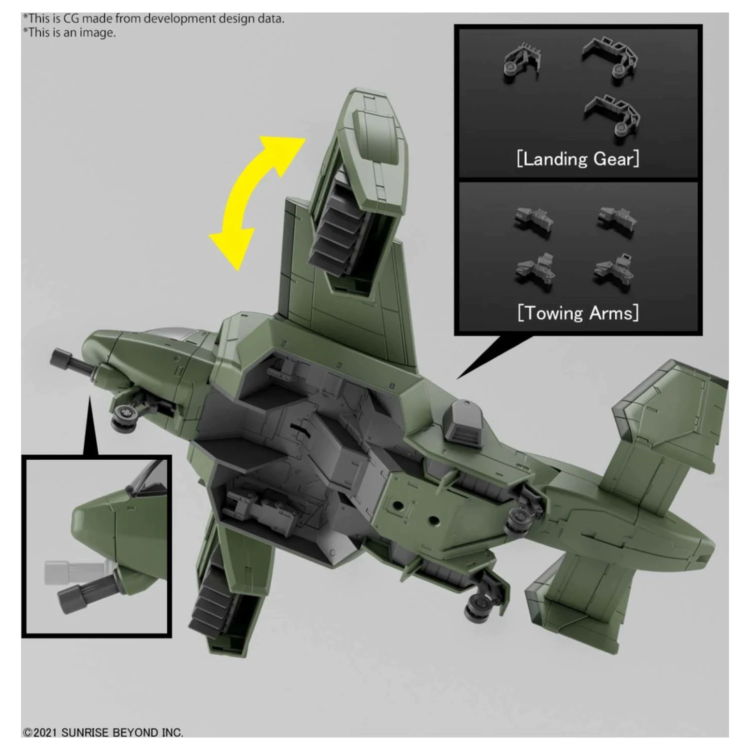 Gundam HG 1/72 V-33 Stork Carrier Model Kit product photo