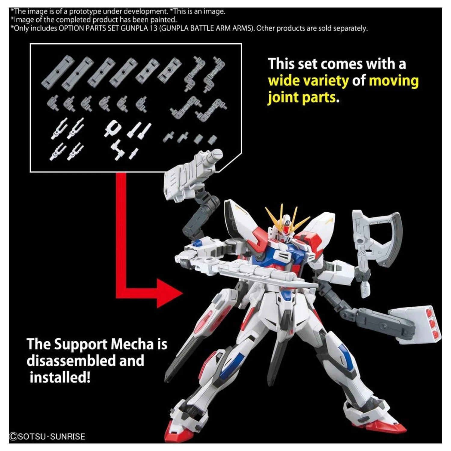 GUNDAM Option Parts Set Gunpla 13 (Gunpla Battle Arm Arms) Model Kit product photo