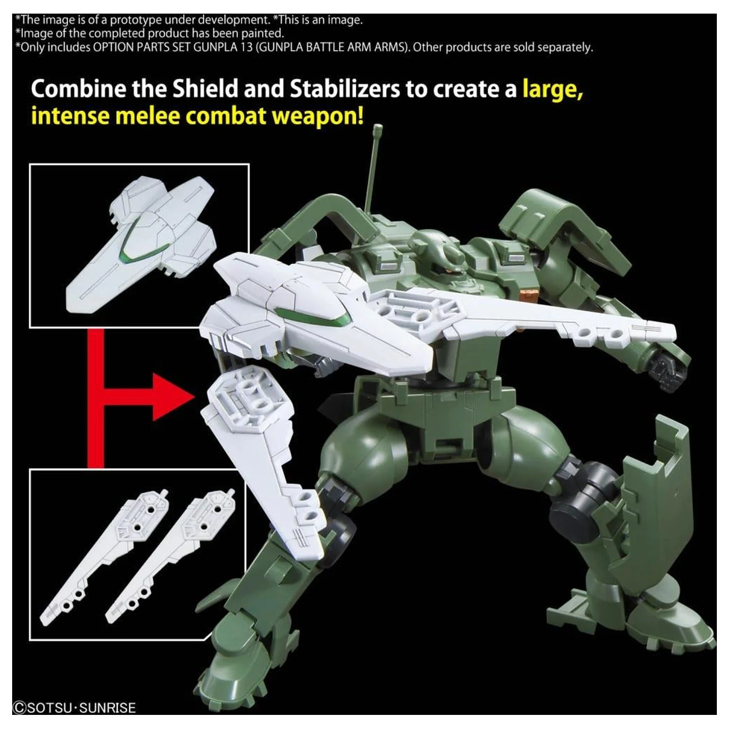 GUNDAM Option Parts Set Gunpla 13 (Gunpla Battle Arm Arms) Model Kit product photo