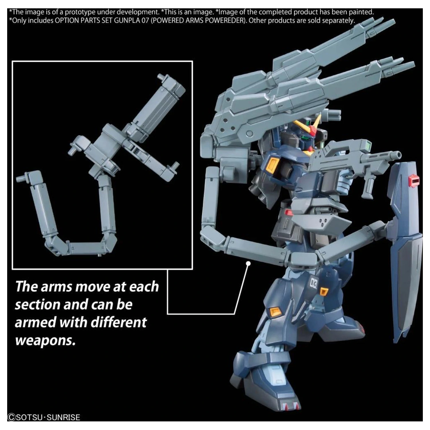 Gundam Option Parts Set Gunpla 07 (Powered Arms Powereder) Model Kit product photo