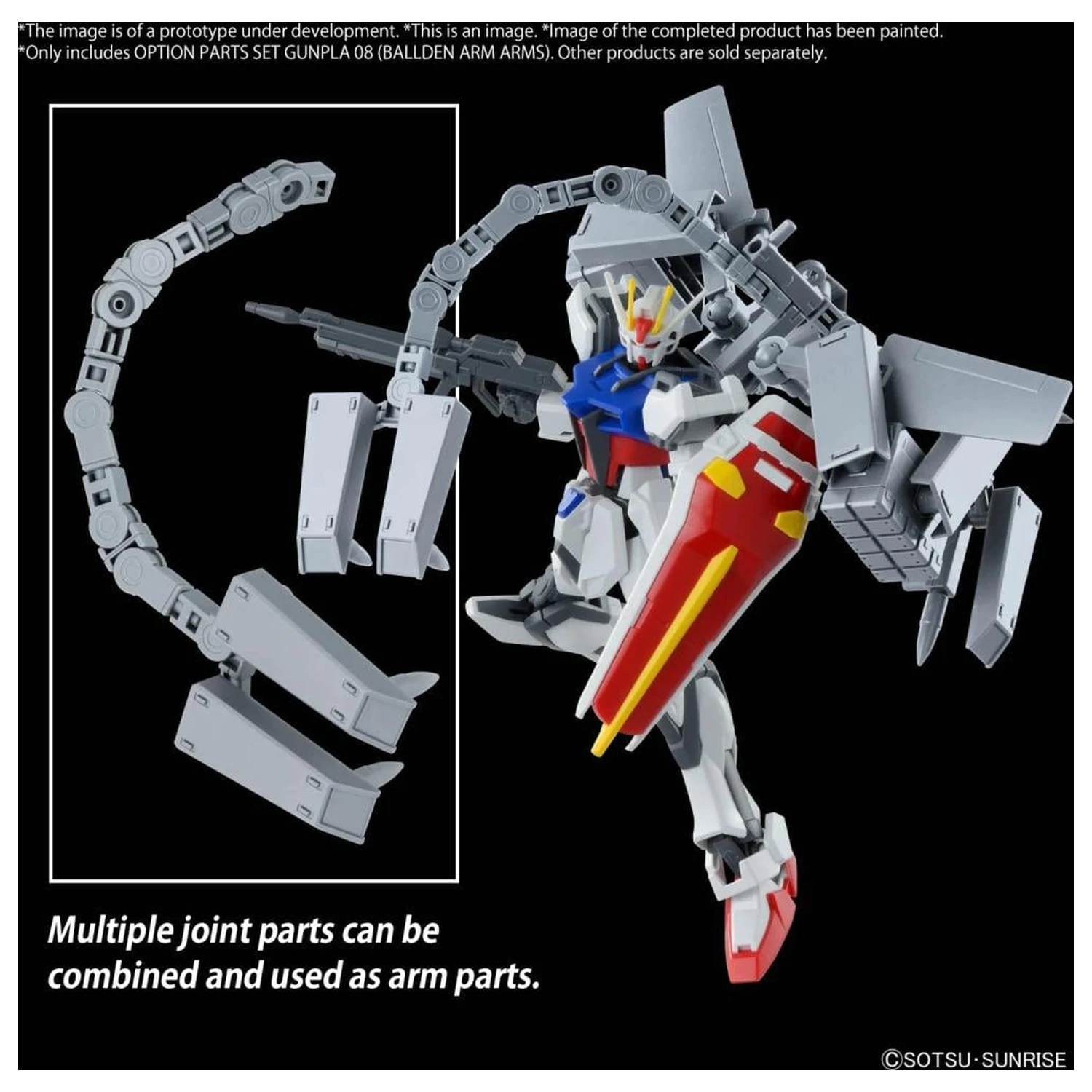 GUNDAM Option Parts Set Gunpla 08 (Ballden Arm Arms) Model Kit product photo
